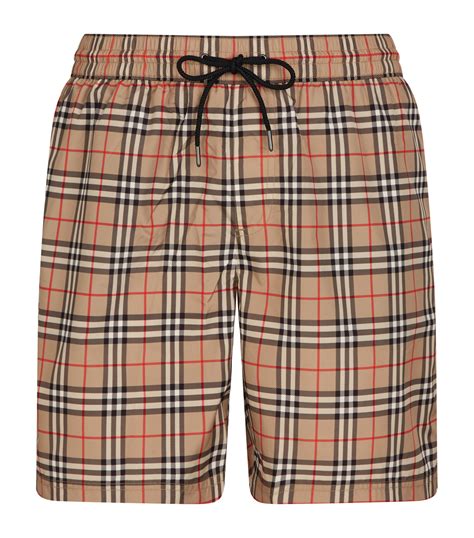 burberry swim trunk|Burberry check drawcord swim shorts.